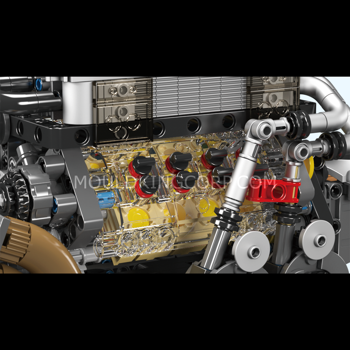 Mould King 10131 BGT Motorised W16 Engine Building Set | 952 Pcs