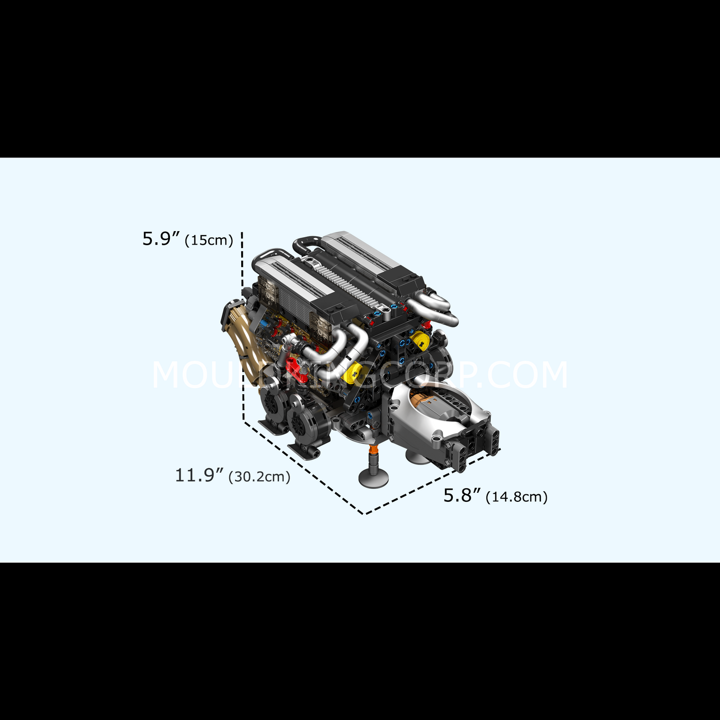 Mould King 10131 BGT Motorised W16 Engine Building Set | 952 Pcs