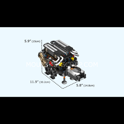 Mould King 10131 BGT Motorised W16 Engine Building Set | 952 Pcs