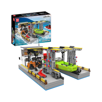 Mould King 10142 Dock Ship Repair Factory Building Set | 1,273 Pcs