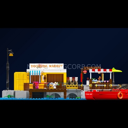 Mould King 10186 Harbor Dockside Market Building Set | 869 Pcs