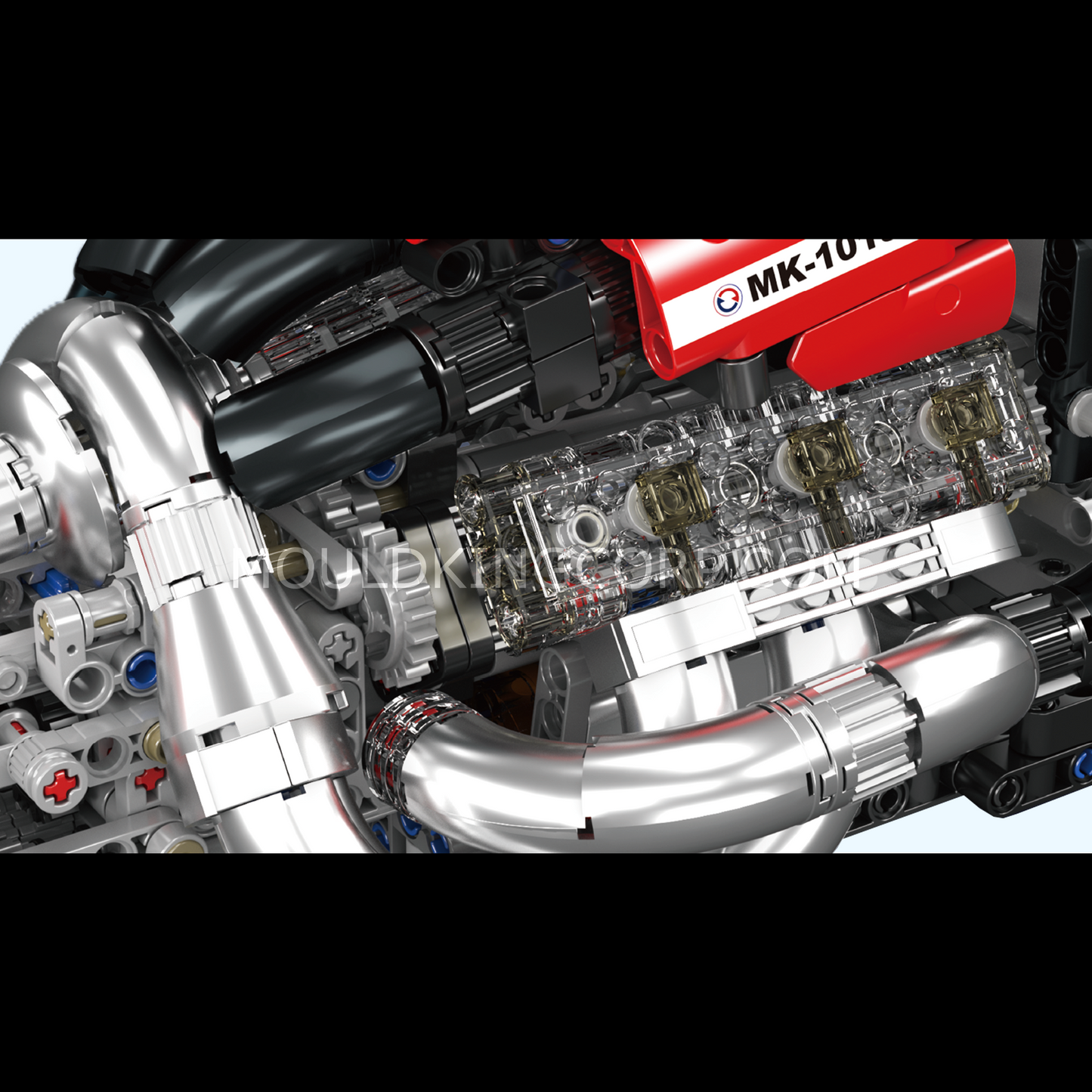 Mould King 10188 Motorized STR13 V6 Engine Model Building Kit | 980 Pcs