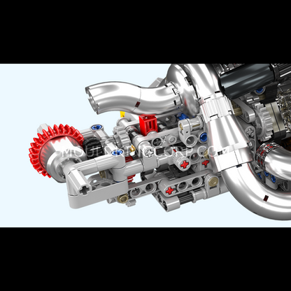 Mould King 10188 Motorized STR13 V6 Engine Model Building Kit | 980 Pcs