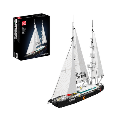 Mould King 10194 Modern Two-Mast Sailing Yacht Building Set | 893 Pcs