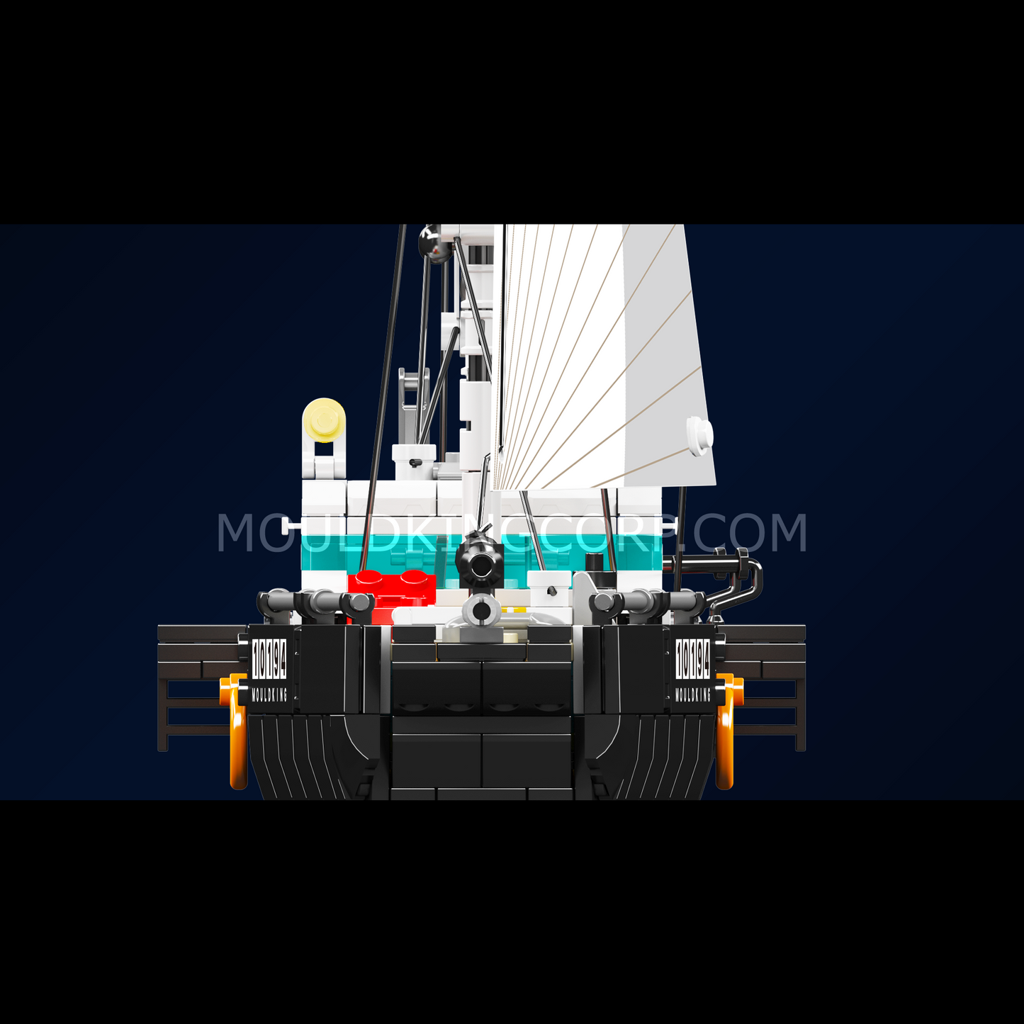 Mould King 10194 Modern Two-Mast Sailing Yacht Building Set | 893 Pcs