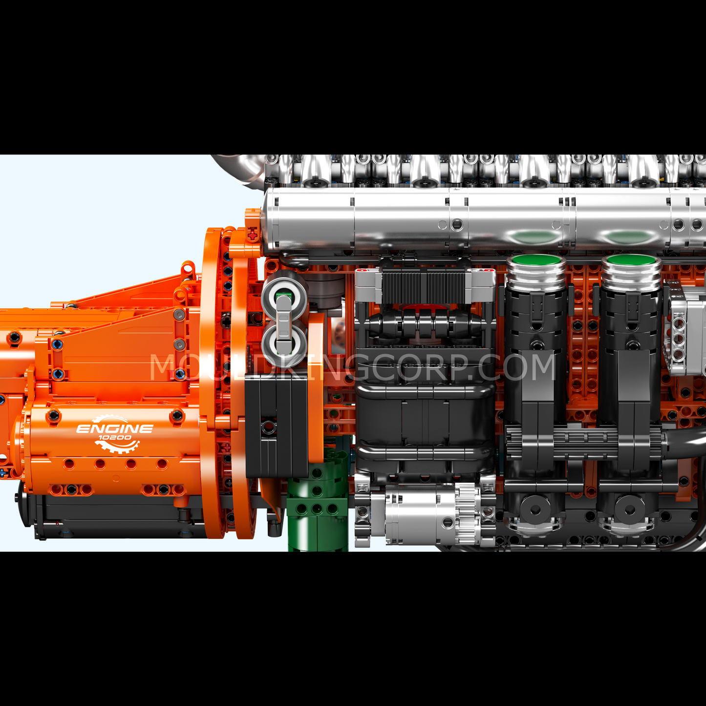 Mould King 10200 Inline-6 Truck Engine & Transmission Building Set | 3,236 Pcs