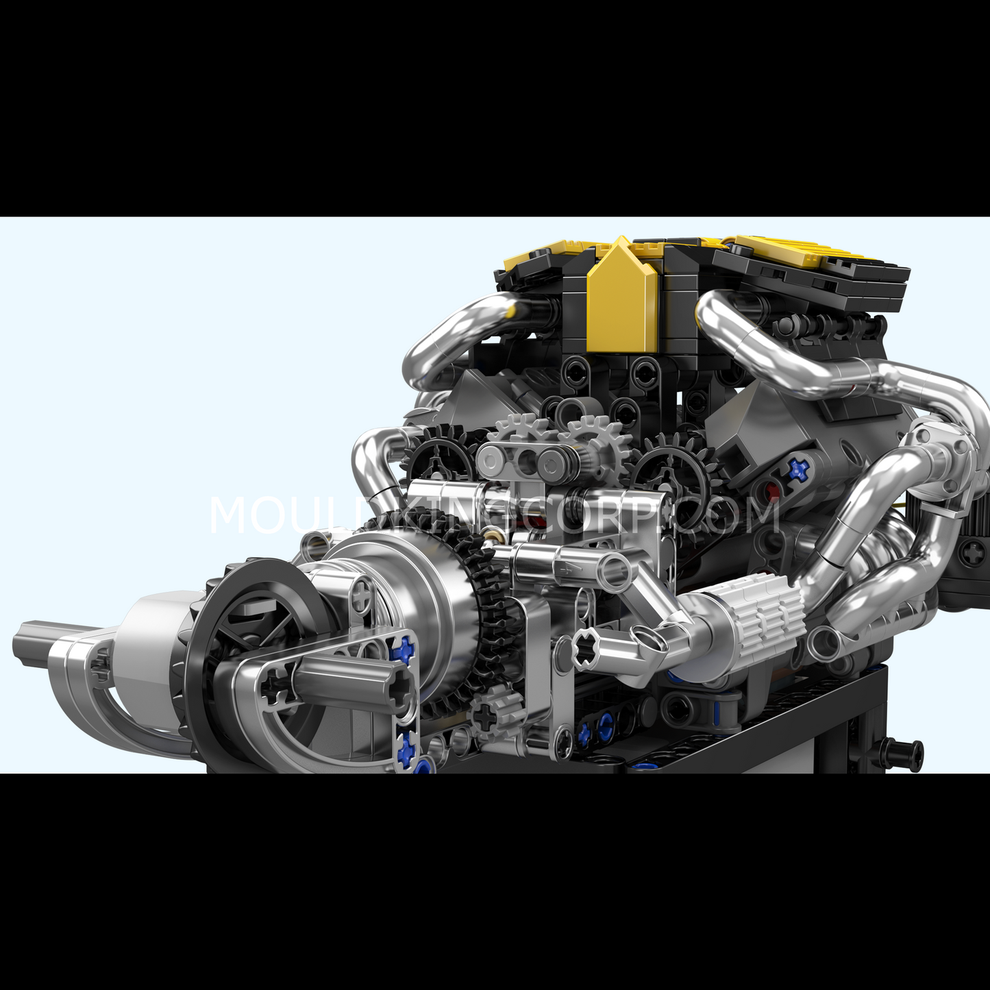 Mould King 10207 PAG Turbocharged V8 Engine Building Set | 761 Pcs