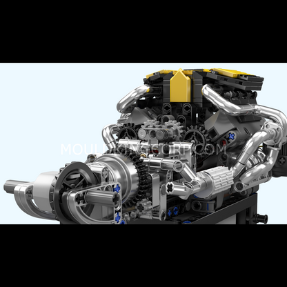 Mould King 10207 PAG Turbocharged V8 Engine Building Set | 761 Pcs