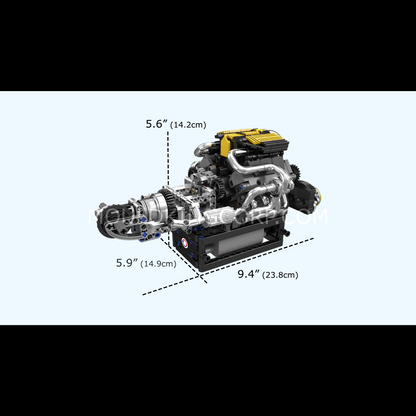 Mould King 10207 PAG Turbocharged V8 Engine Building Set | 761 Pcs