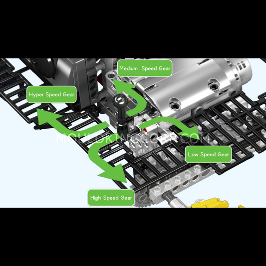 Mould King 10209 Inline 6-Cylinder Aircraft Carrier Engine Building Set | 3,222 Pcs