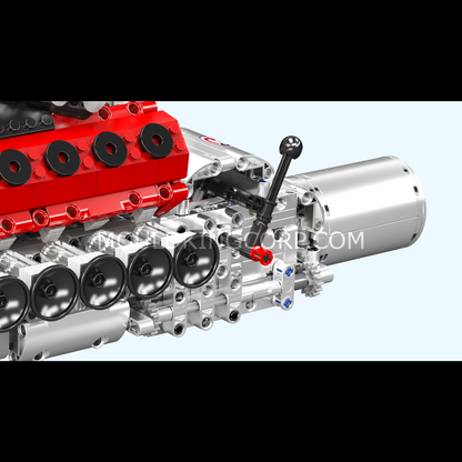 Mould King 10210 Motorized V12 Naturally Aspirated Engine Model Building Block Set | 1,366 Pcs