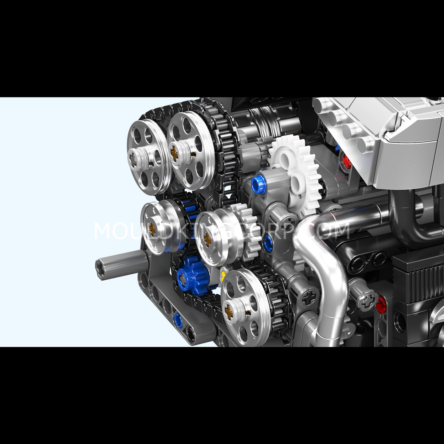 Mould King 10213 Motorized S55 Inline-6 Engine Model Building Set | 744 Pcs