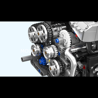 Mould King 10213 Motorized S55 Inline-6 Engine Model Building Set | 744 Pcs