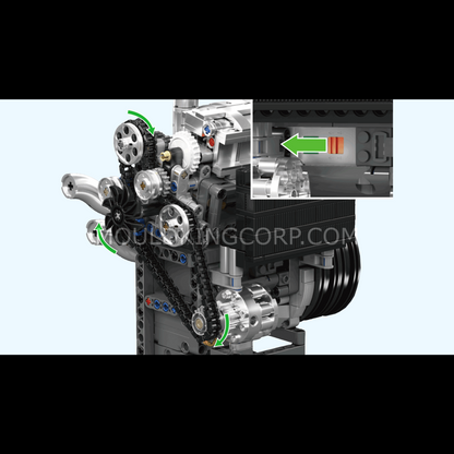 Mould King 10215 Koenig Supercar Engine Building Set | 739 Pcs