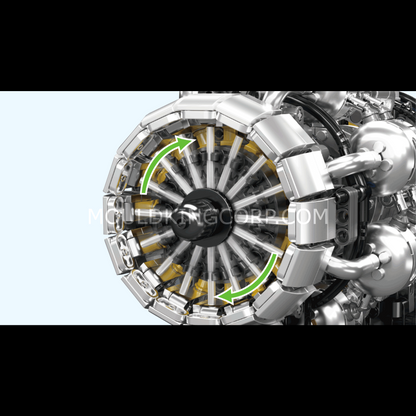 Mould King 10216 Turbojet Engine Mechanical Model Building Set | 1,214 Pcs