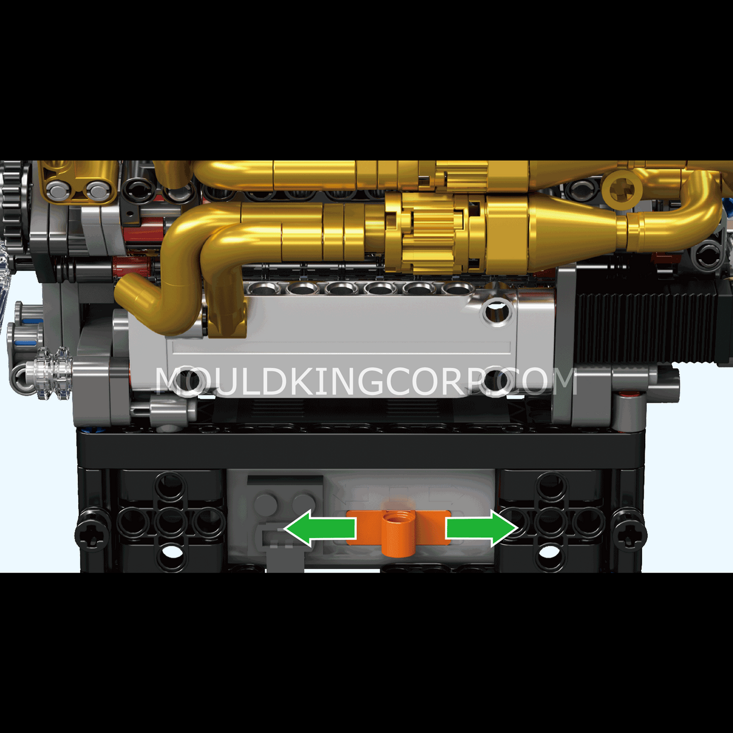 Mould King 10224 Motorized Valkyrie V12 Engine Model Set | 974 Pcs