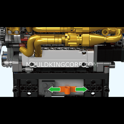 Mould King 10224 Motorized Valkyrie V12 Engine Model Set | 974 Pcs
