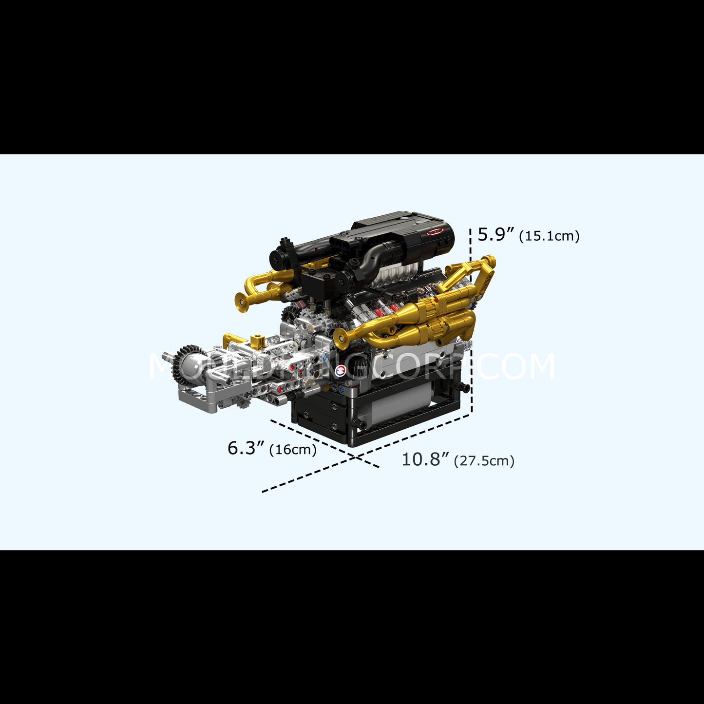 Mould King 10224 Motorized Valkyrie V12 Engine Model Set | 974 Pcs