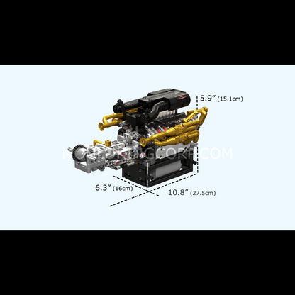Mould King 10224 Motorized Valkyrie V12 Engine Model Set | 974 Pcs