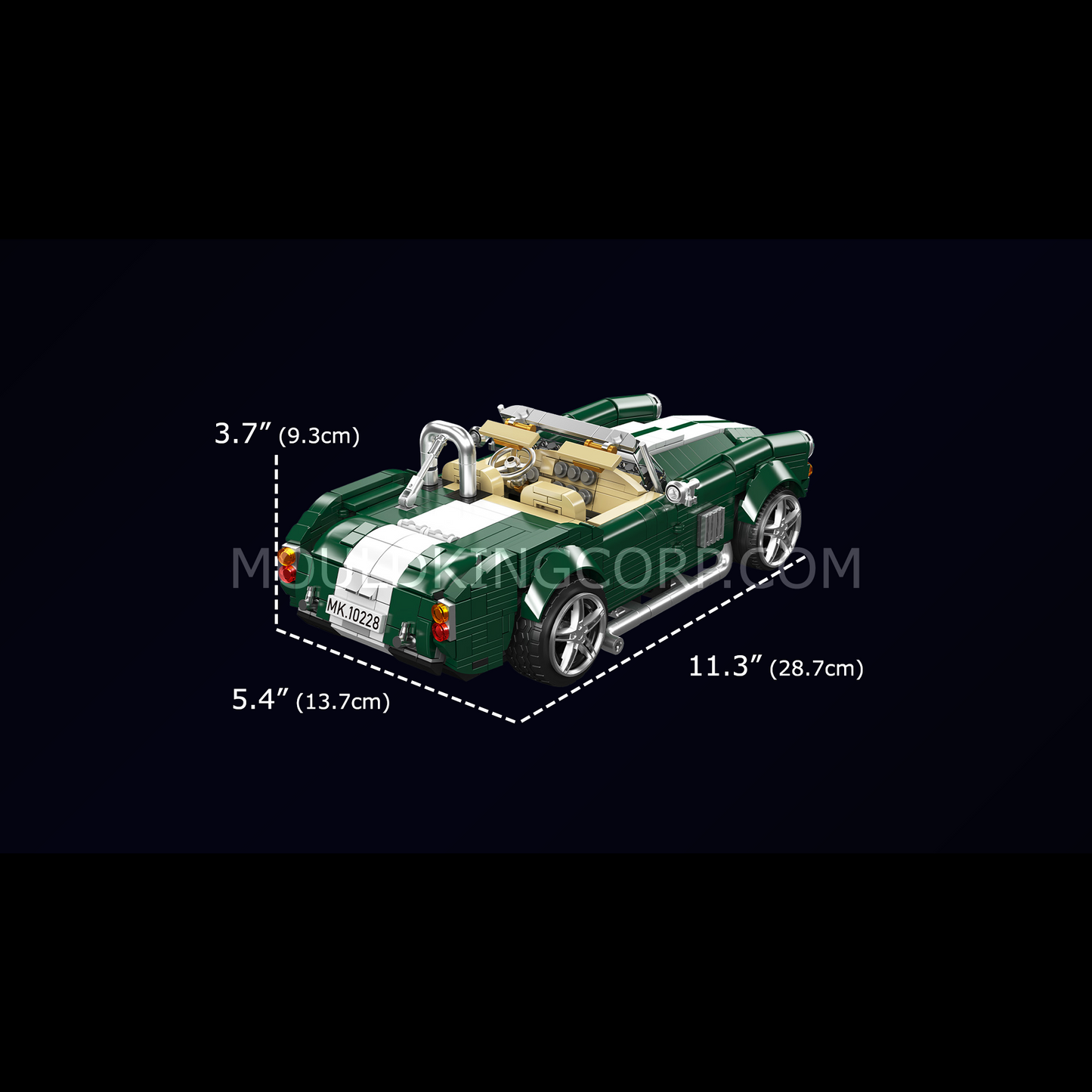 Mould King 10228 Classic Cobra Roadster Model Car Building Set | 1,198 Pcs