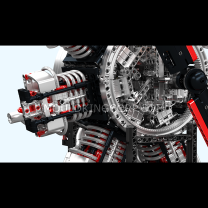 Mould King 10233 Radial Aviation Engine Building Kit | 3,089 Pcs