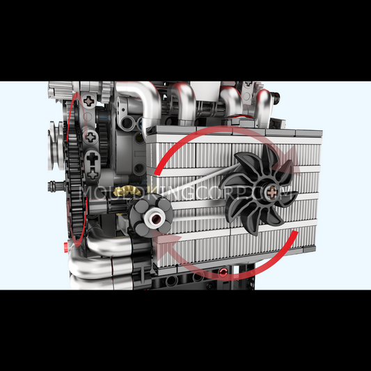 Mould King 10235 4G63T Turbocharged Inline-Four Engine Model Building Set | 811 Pcs