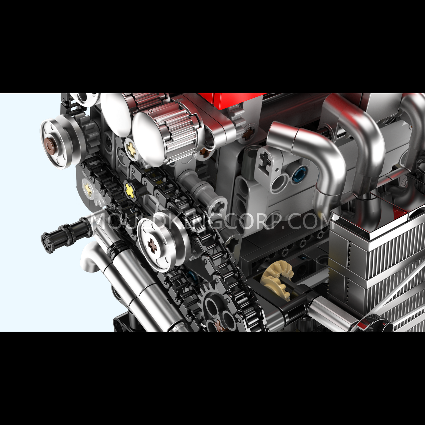 Mould King 10235 4G63T Turbocharged Inline-Four Engine Model Building Set | 811 Pcs