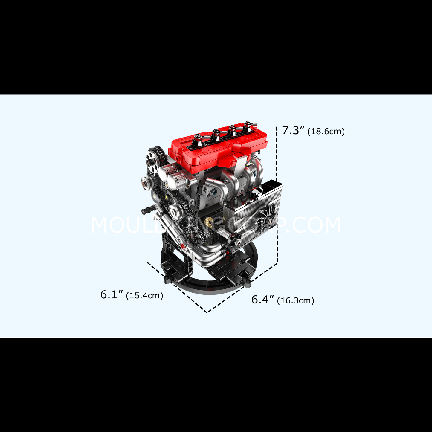 Mould King 10235 4G63T Turbocharged Inline-Four Engine Model Building Set | 811 Pcs