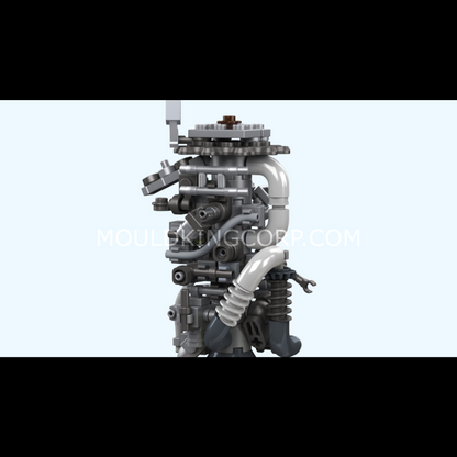 Mould King 10247 Raptor Rocket Engine Building Set | 496 Pcs
