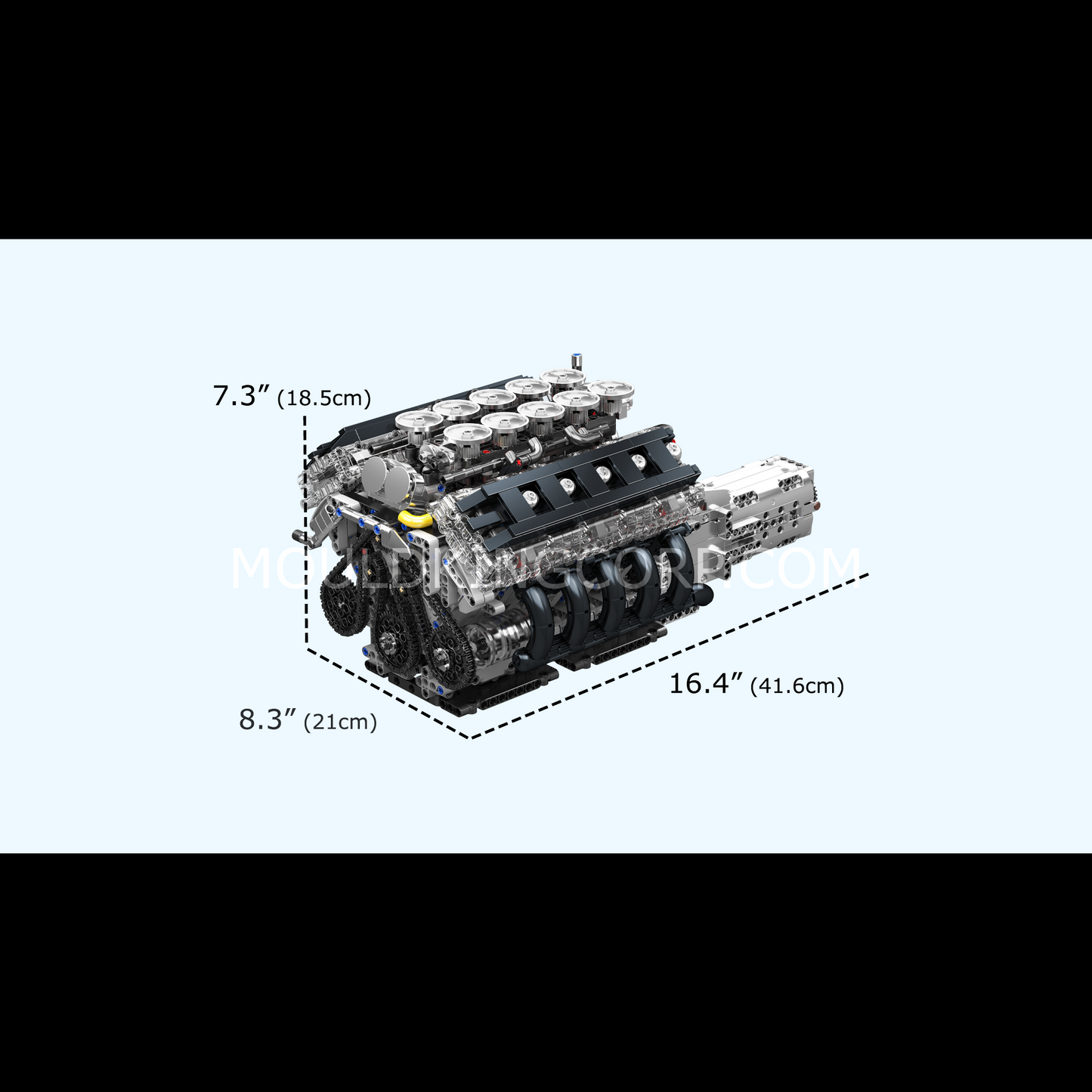 Mould King 10250 LFA V10 Engine Model  Building Set | 1,834 Pcs
