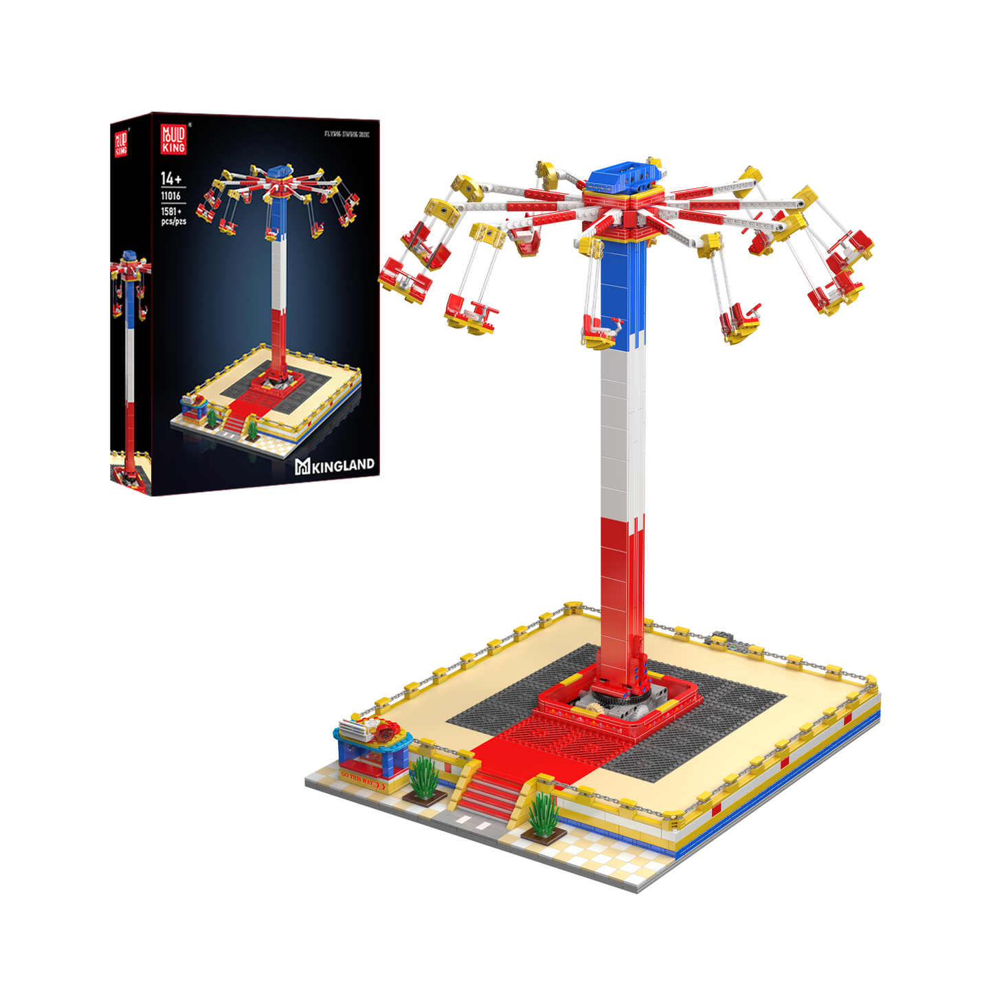 Mould King 11016 Electric Flying Chair Ride Building Set | 1,581 Pcs