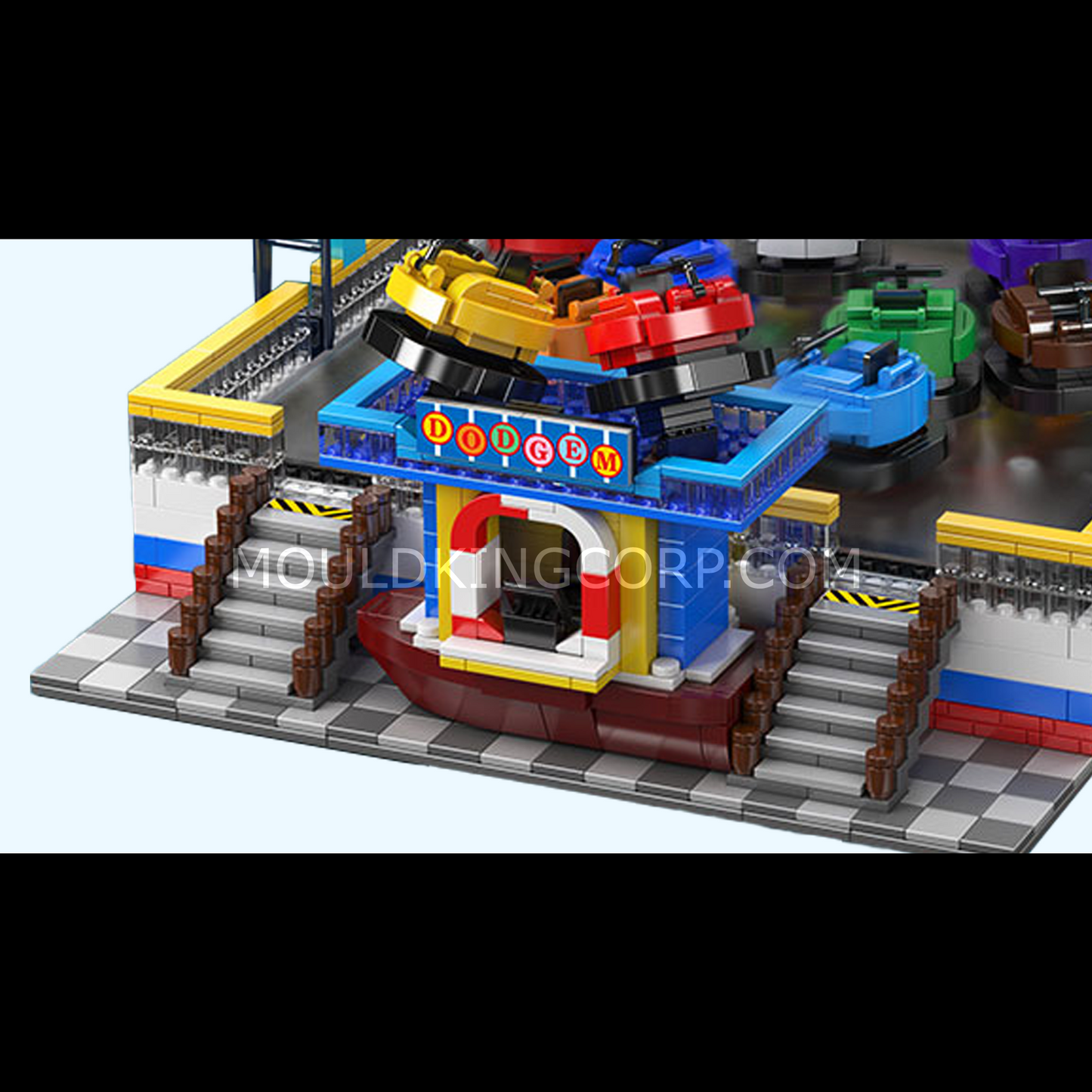 Mould King 11018 Electric Magnetic Bumper Cars Arena Building Set | 2,044 Pcs