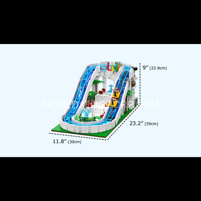 Mould King 11021 Electric Water Slide Building Blocks Set | 2,088 Pcs