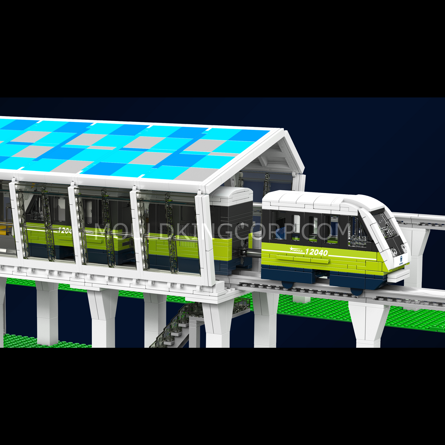 Mould King 12040 Italian Marconi Express Light Rail Train Building Set | 1,957 Pcs