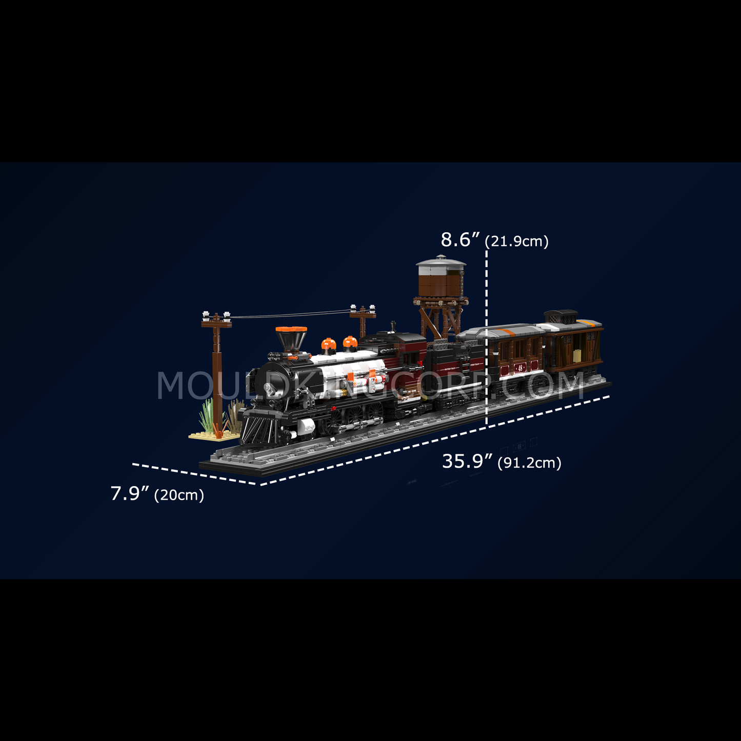 Mould King 12048 Western Steam Express locomotive Building Set | 2,722 Pcs