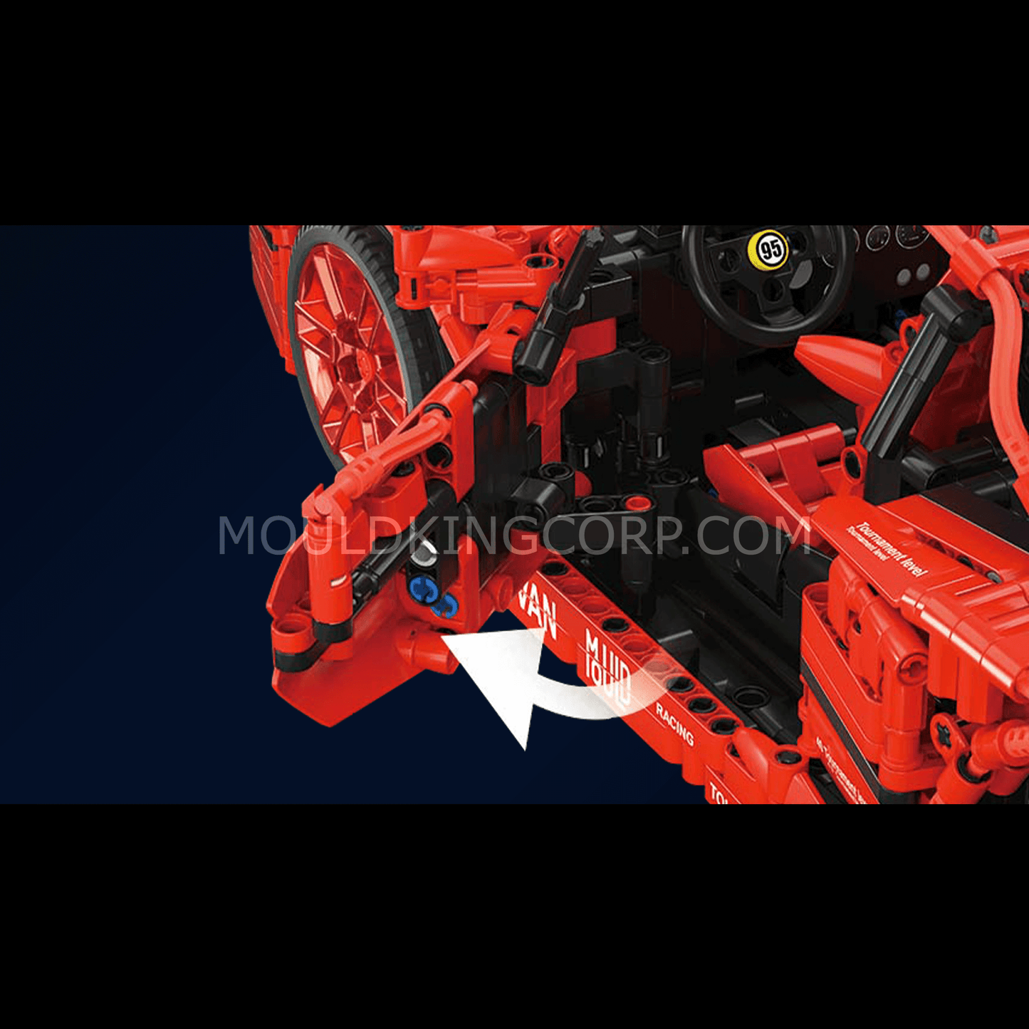 Mould King 13095 F40 Limited Edition Race Car Remote Controlled Building Kit | 2,688 PCS