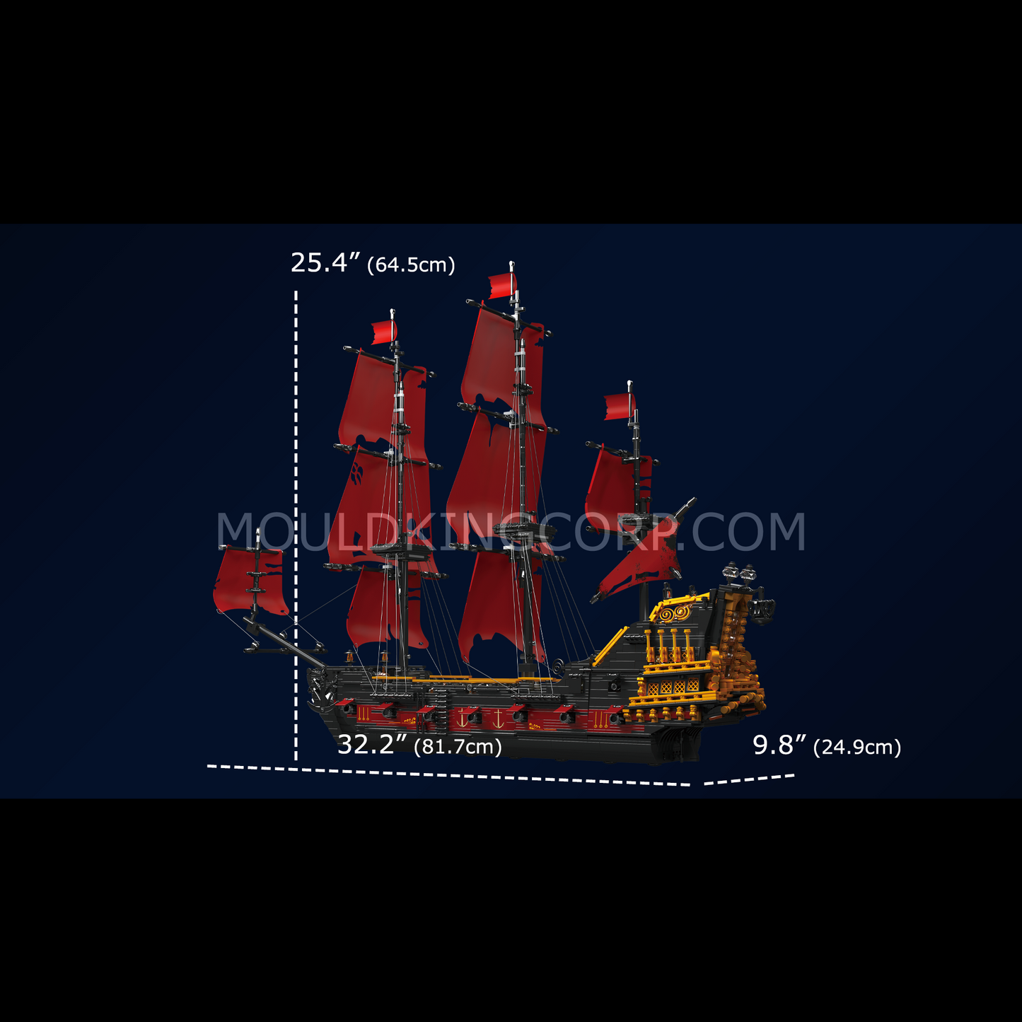 Mould King 13109 Queen Pirate Ship Model Building Set | 3,251 PCS