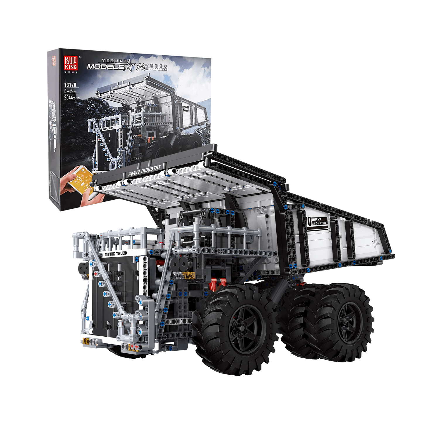 MOULD KING 13170 RC Mining Dump Truck Building Set | 2,044 PCS