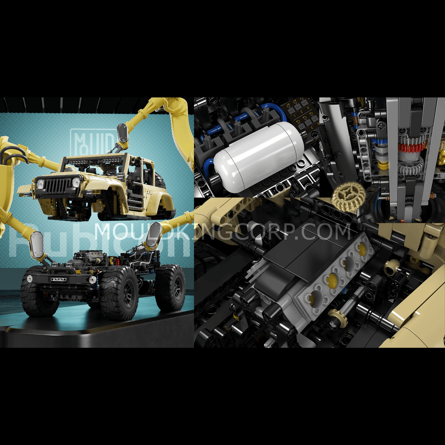Mould King 13184 Remote Controlled Off-Road Wrangler Building Set | 3,621 PCS