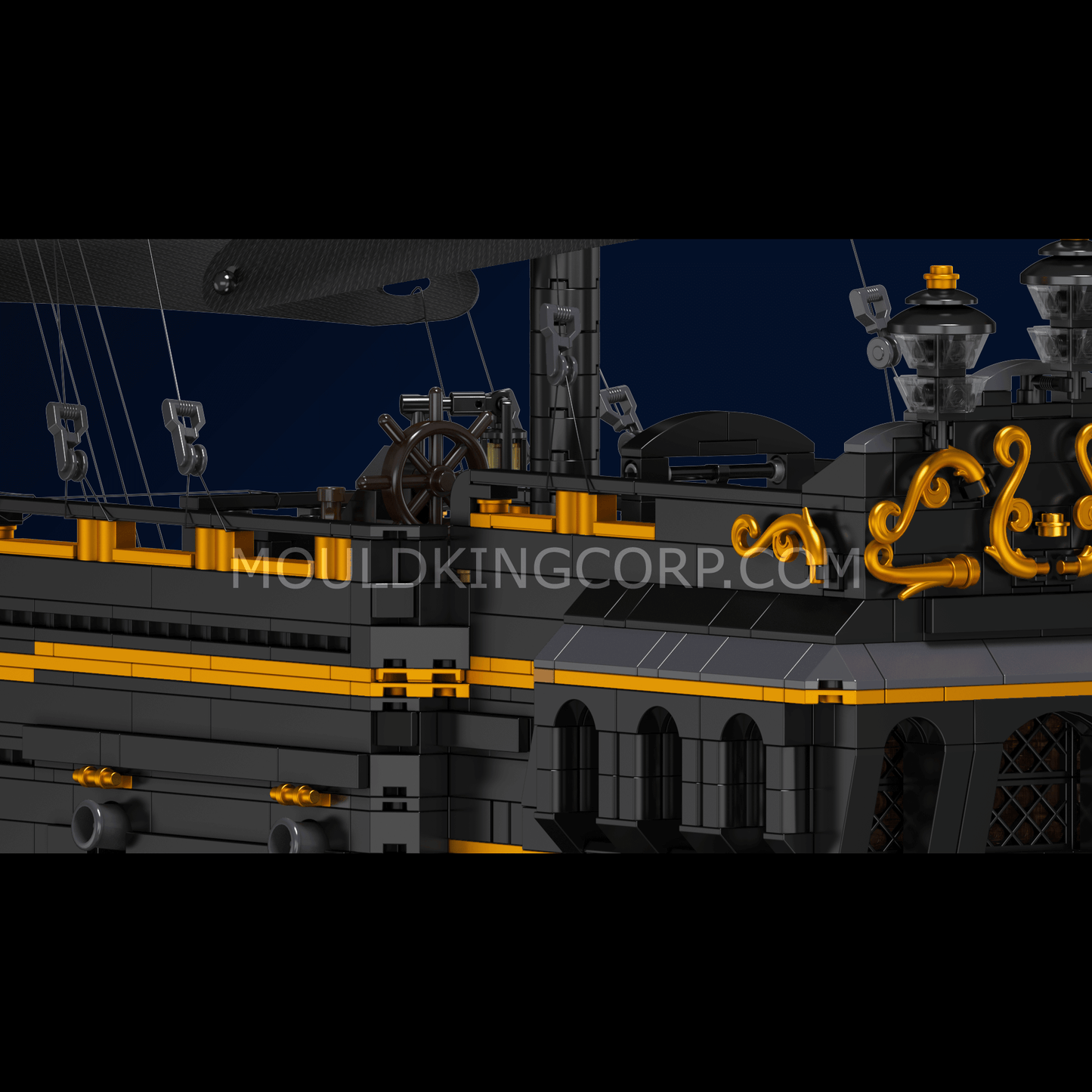 MOULD KING 13186 Black Pirate Ship Building Model Set | 4,794 PCS