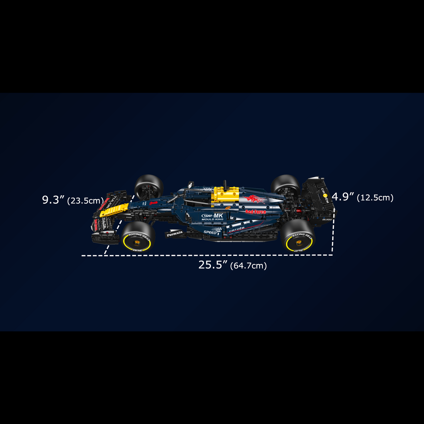 Mould King 13207 1:8 Scale RB20 Racing Car Model Building Set | 1,810 Pcs