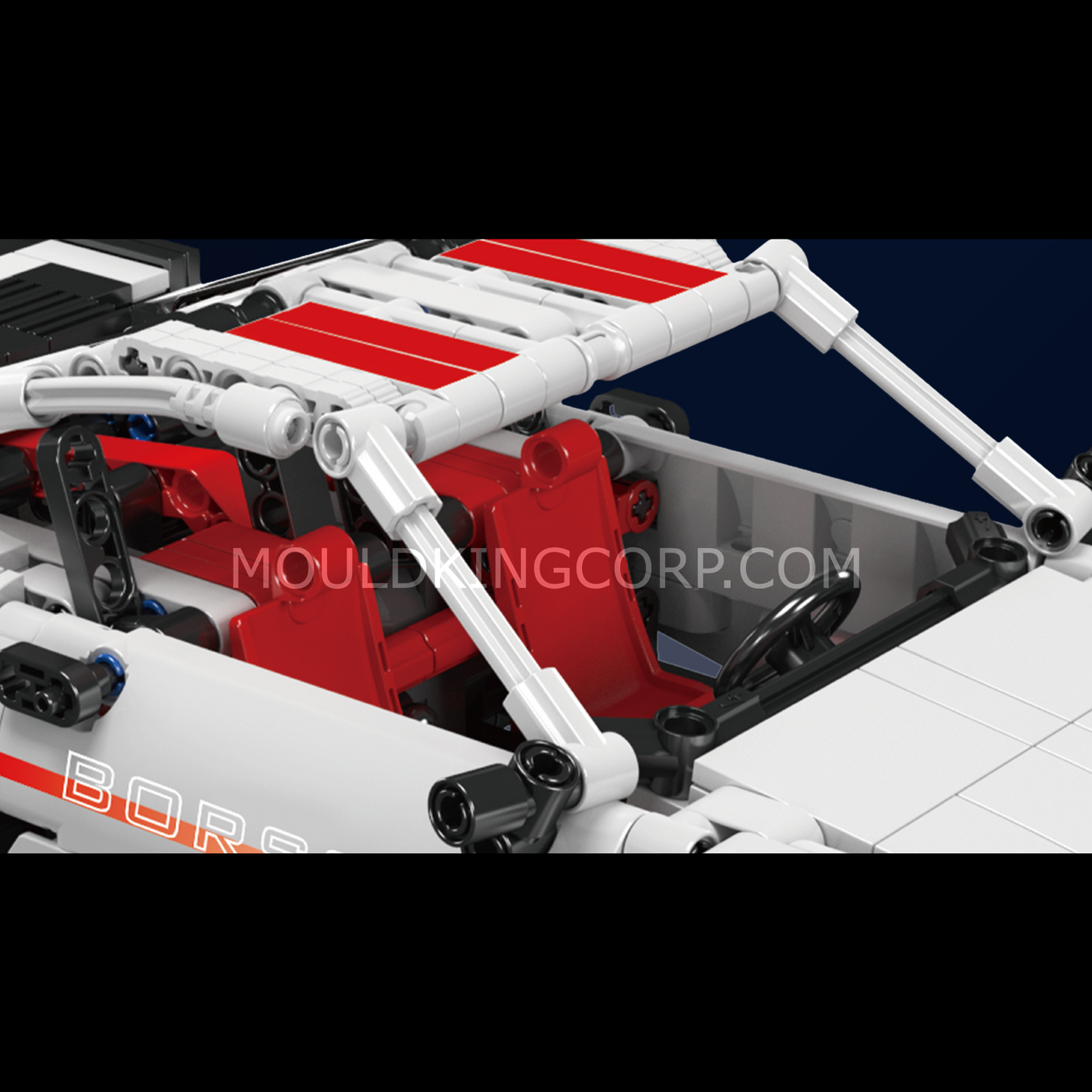 Mould King 15063 911 Pull-Back Sports Car Building Set | 824 Pcs