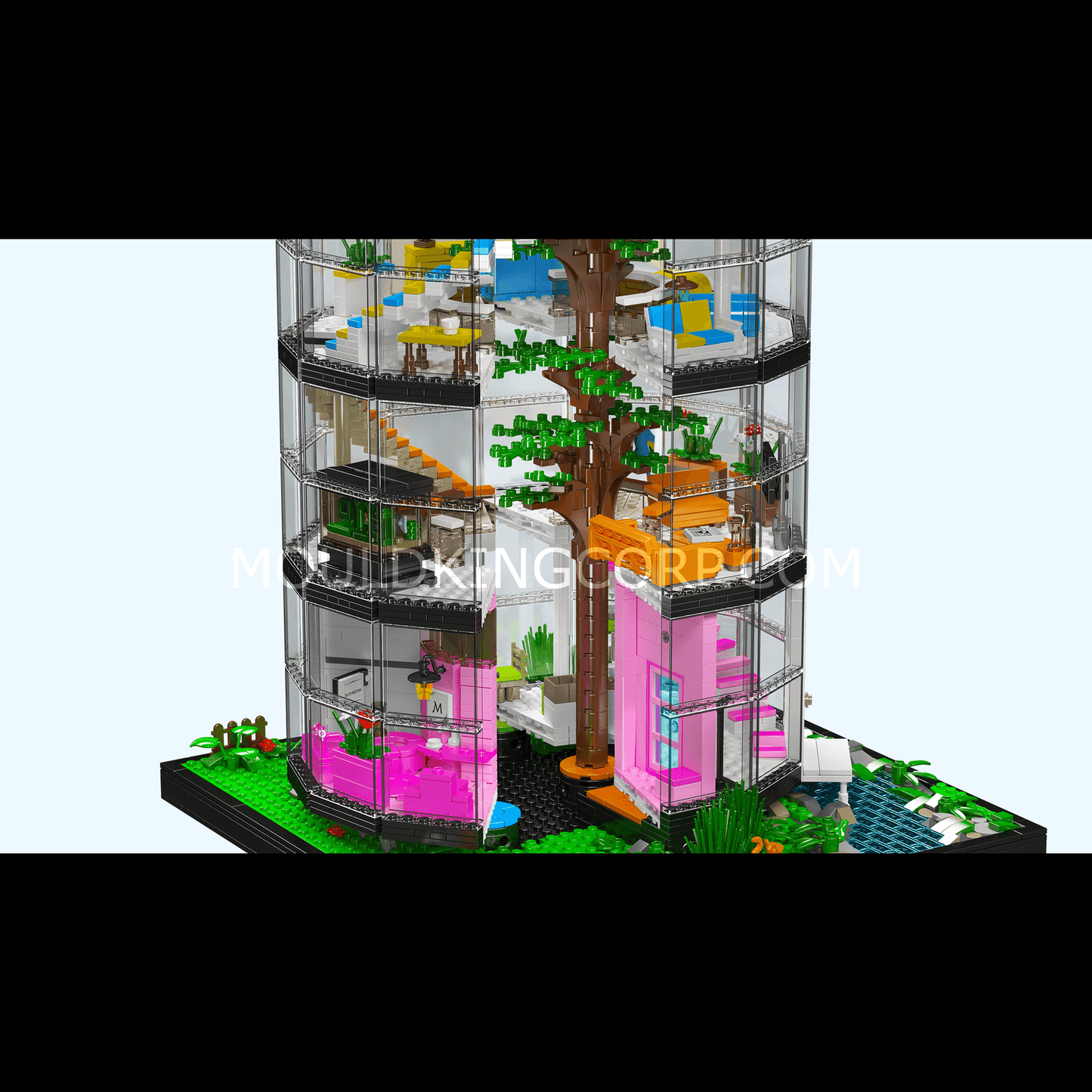 Mould King 16013 Transparent Urban Oasis Building Set | 3,466 Pcs