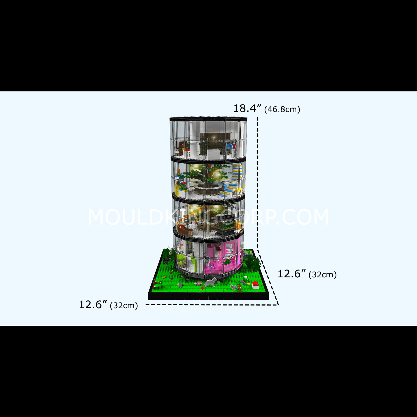 Mould King 16013 Transparent Urban Oasis Building Set | 3,466 Pcs
