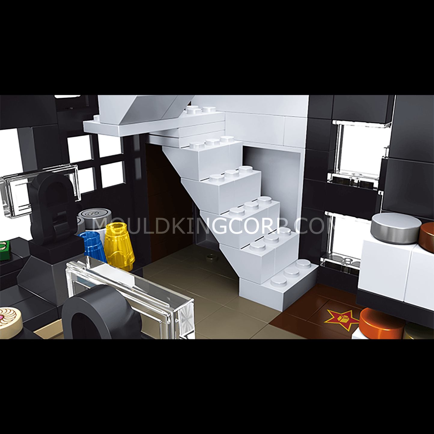Mould King 16036 Modern Coffee Shop MOC Building Set | 2,728 PCS