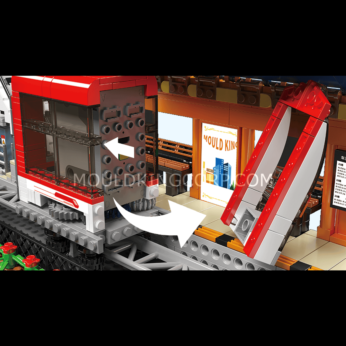 Mould King 16052 Motorised Monorail Building Set | 1,488 Pcs