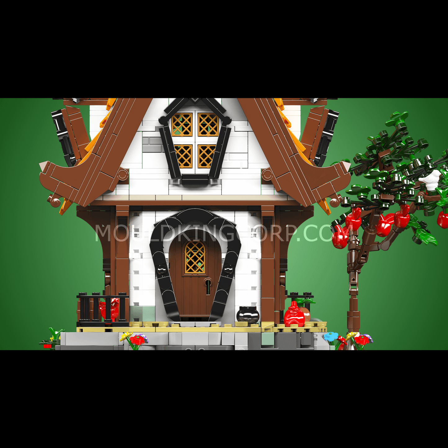 Mould King 16054 Medieval World Log Cabin Building Set | 2,192 Pcs
