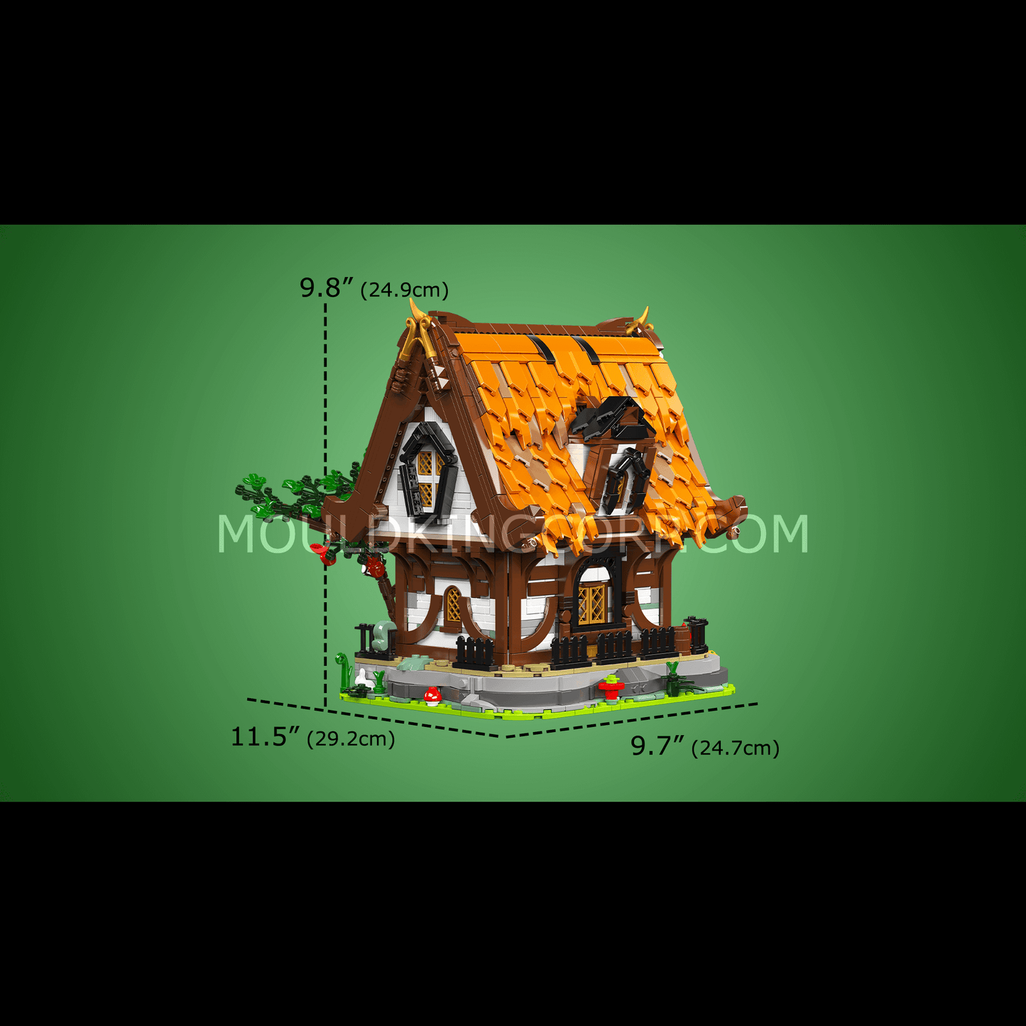 Mould King 16054 Medieval World Log Cabin Building Set | 2,192 Pcs