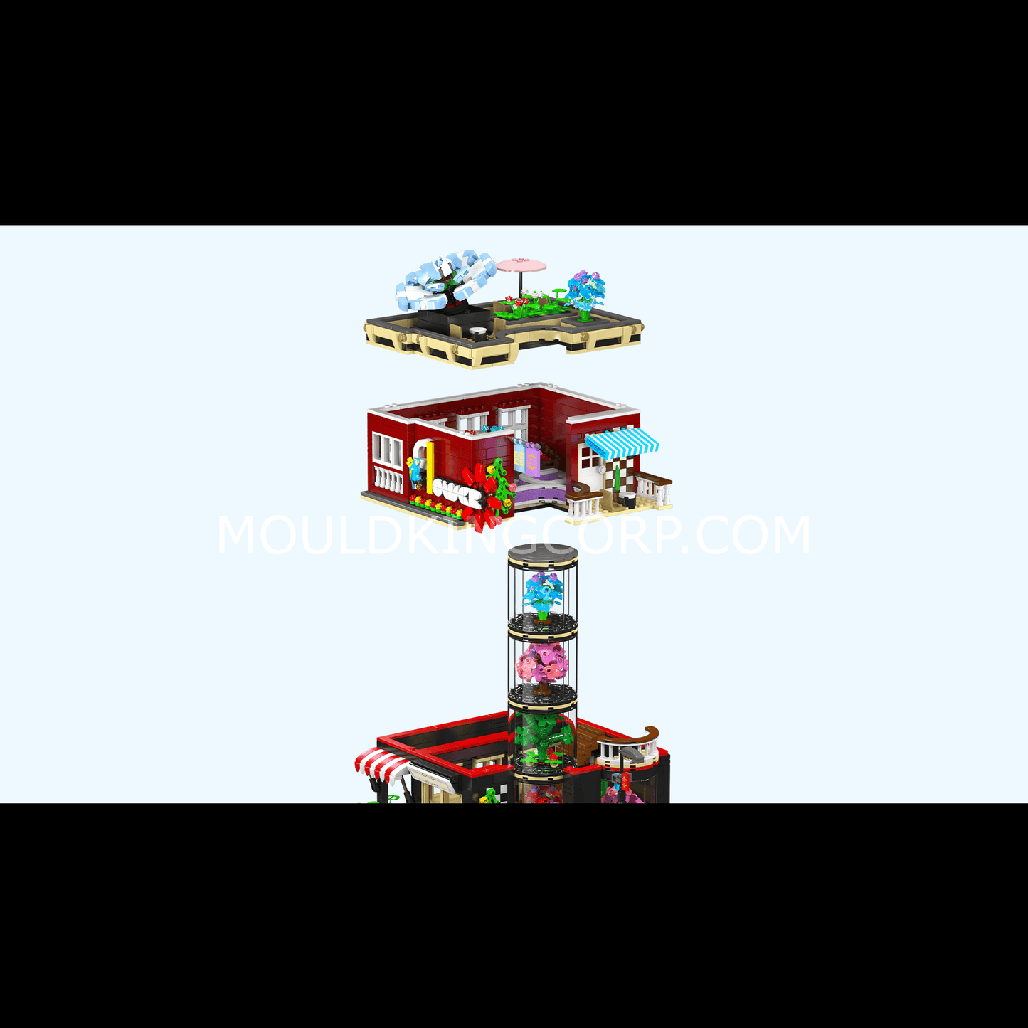 Mould King 16056 NovaTown Flower Shop Building Set | 2,291 Pcs