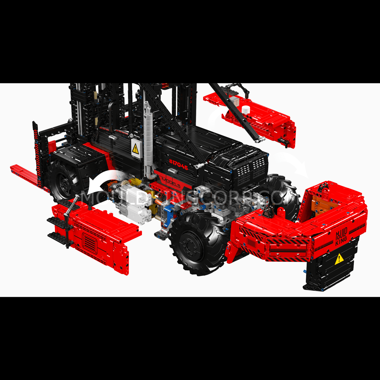 Mould King 17044/17045 Heavy-Duty Forklift Remote Controlled Building Set | 4,579 Pcs